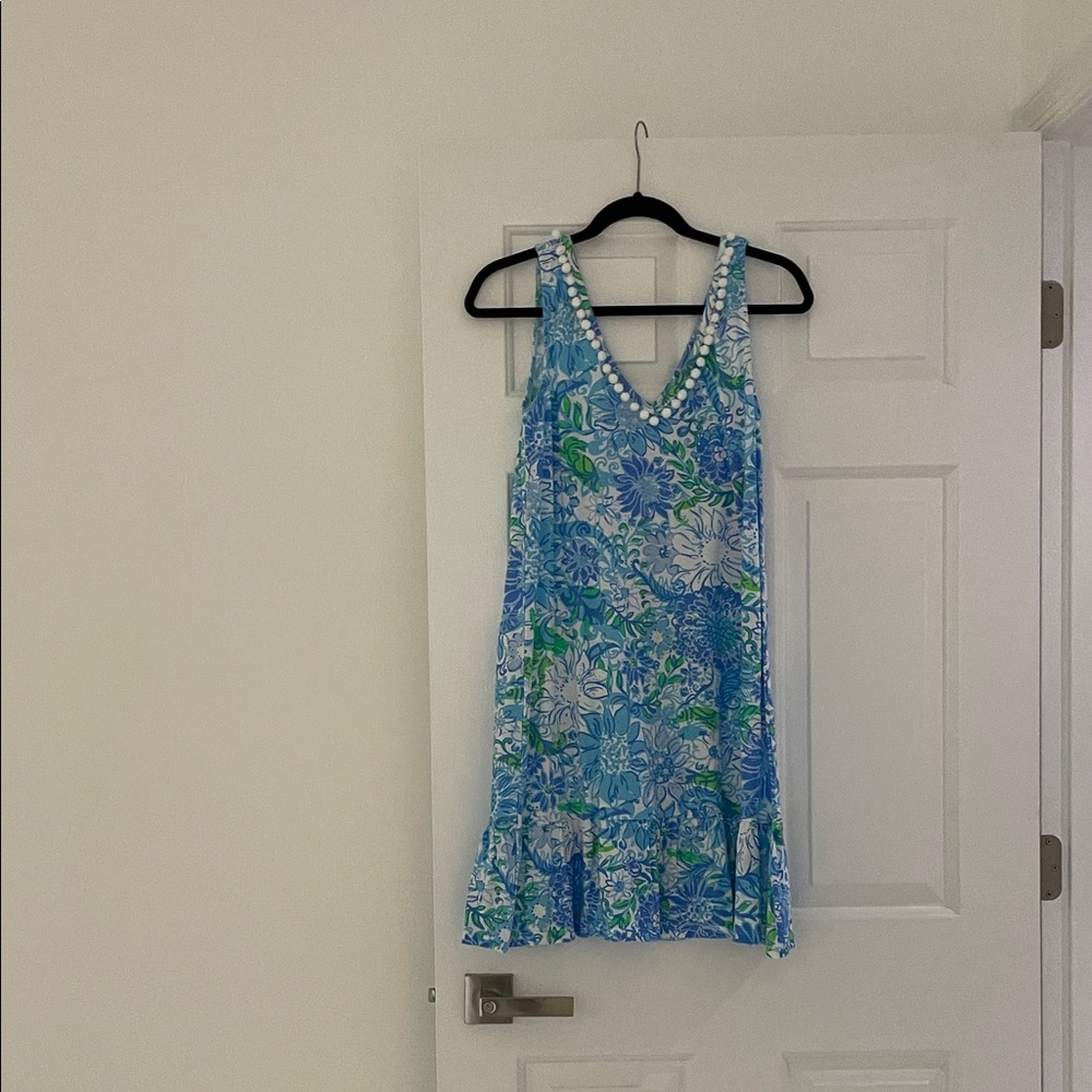 Lilly Pulitzer Blue and Green Floral Dress